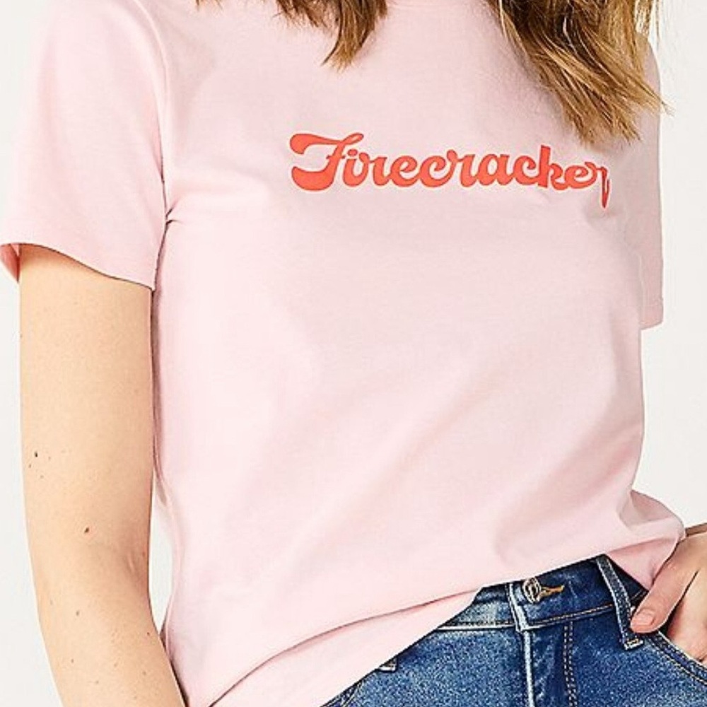 Nine West Pink "Firecracker" Tee